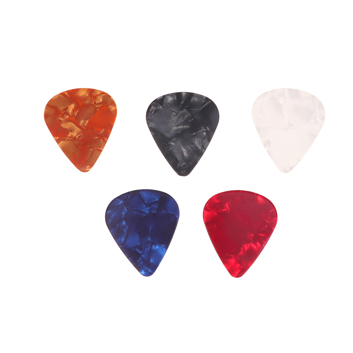 Guitar Picks Set of 5 Pieces Ideal for Guitar and Ukulele Assorted Color Lightweight and
